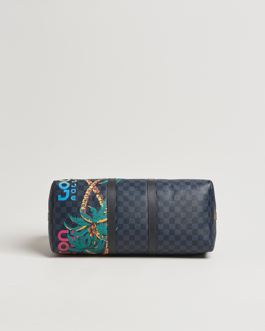 Homme | Louis Vuitton Pre-Owned Keepall Bandoulière 45 Damier Cobalt Jungle | Louis Vuitton Pre-Owned | Keepall Bandoulière 45 Damier Cobalt Jungle