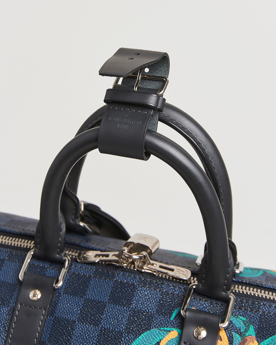 Homme | Louis Vuitton Pre-Owned Keepall Bandoulière 45 Damier Cobalt Jungle | Louis Vuitton Pre-Owned | Keepall Bandoulière 45 Damier Cobalt Jungle