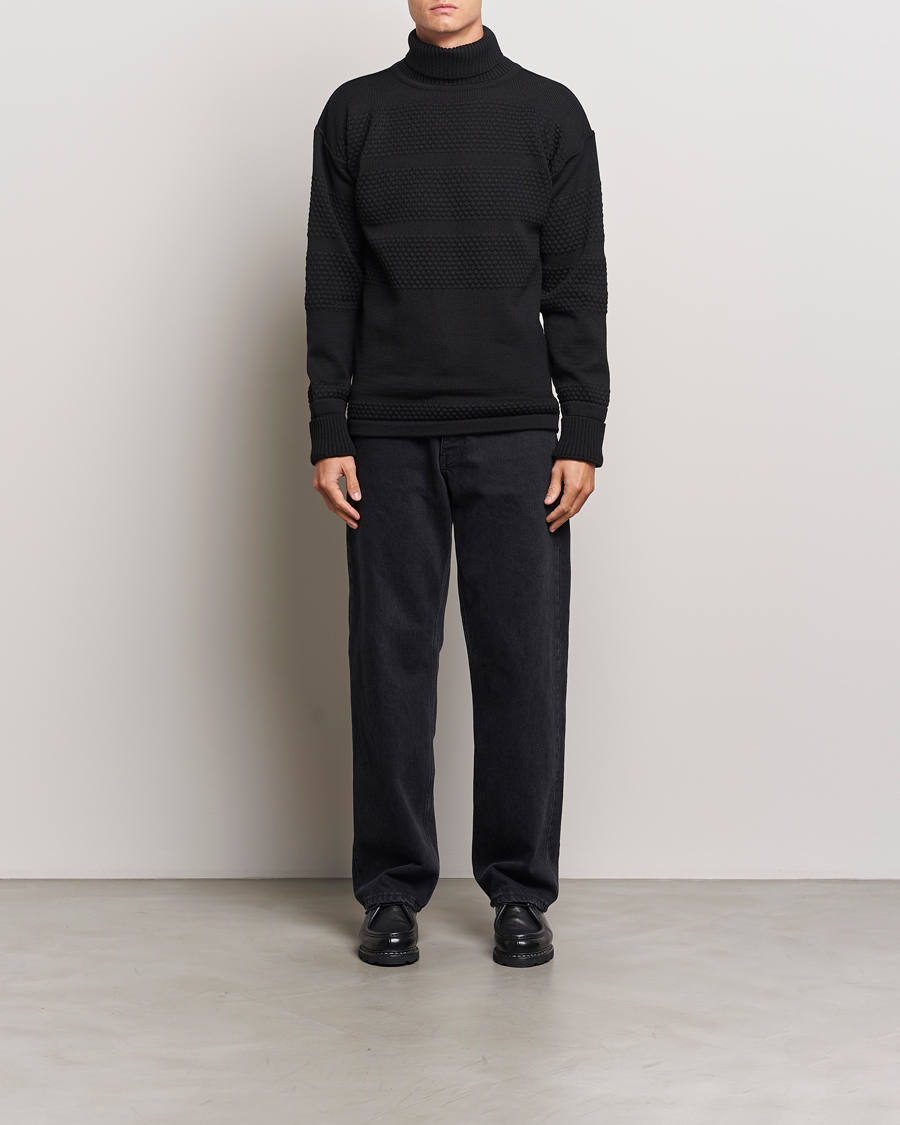 Homme | Pulls Et Tricots | S.N.S. Herning | Fisherman Wool Rollneck Sweater Black