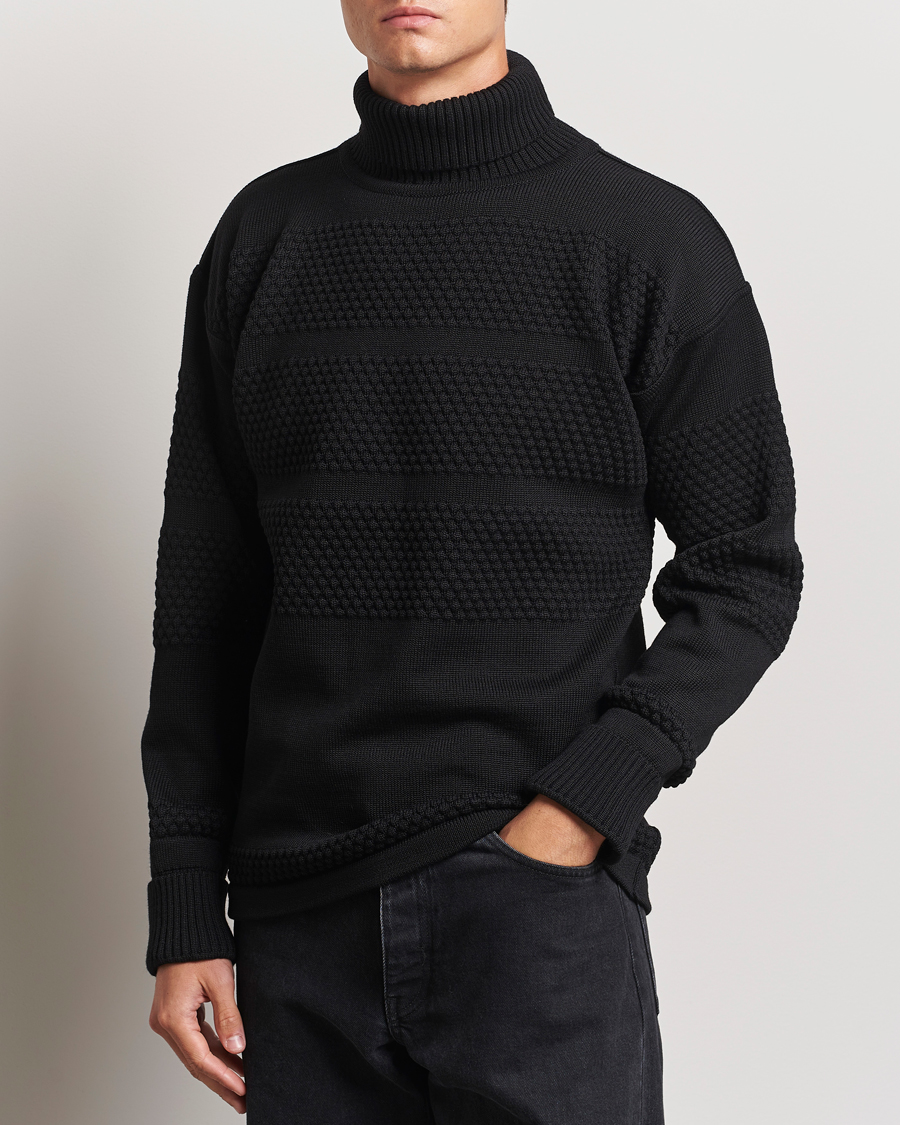 Homme | Pulls Et Tricots | S.N.S. Herning | Fisherman Wool Rollneck Sweater Black