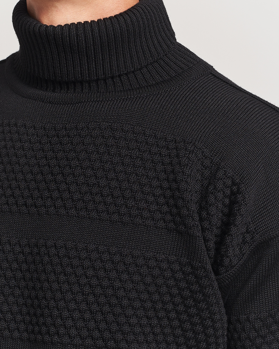 Homme | Pulls Et Tricots | S.N.S. Herning | Fisherman Wool Rollneck Sweater Black