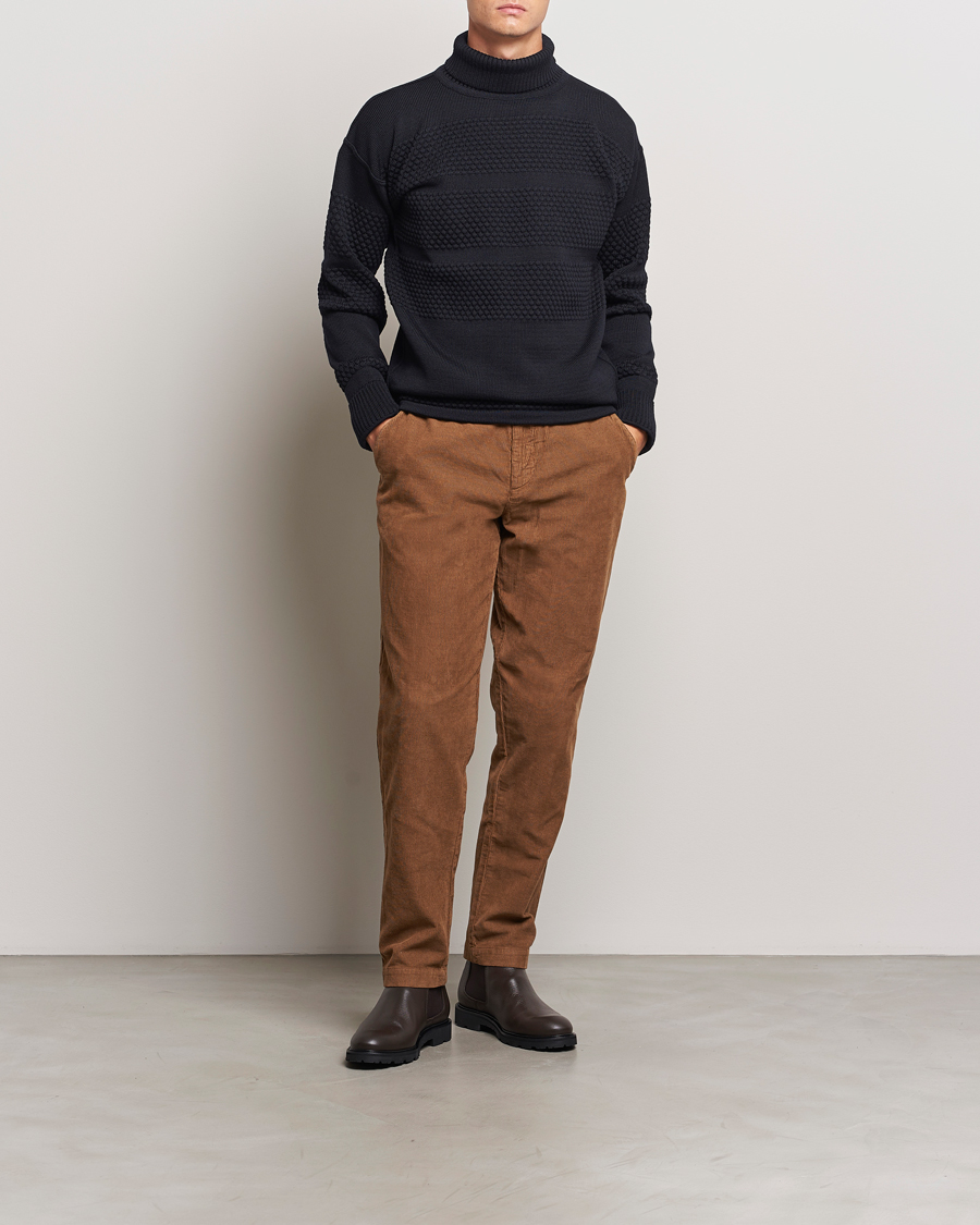Homme | Pulls Et Tricots | S.N.S. Herning | Fisherman Wool Rollneck Sweater Navy Blue