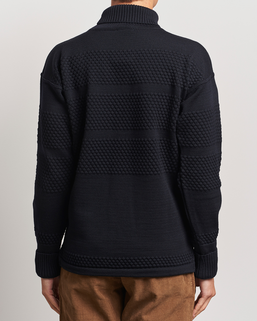Homme | Pulls Et Tricots | S.N.S. Herning | Fisherman Wool Rollneck Sweater Navy Blue
