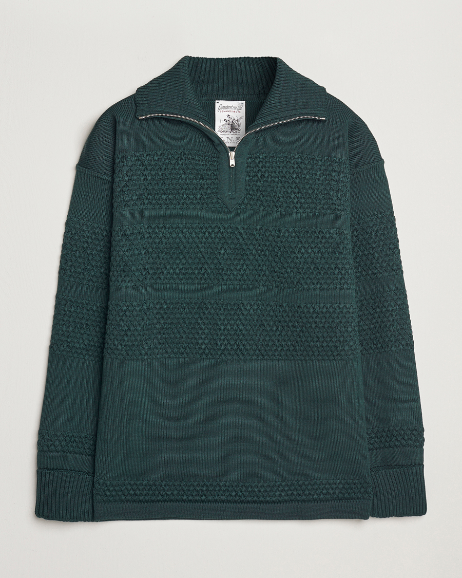 Homme | Pulls Et Tricots | S.N.S. Herning | Fisherman Wool Half Zip Sweater Thunder Green