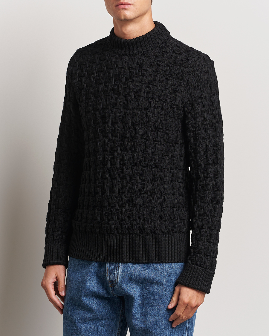 Homme | Pulls Et Tricots | S.N.S. Herning | Stark Wool Cable Knit Sweater Black