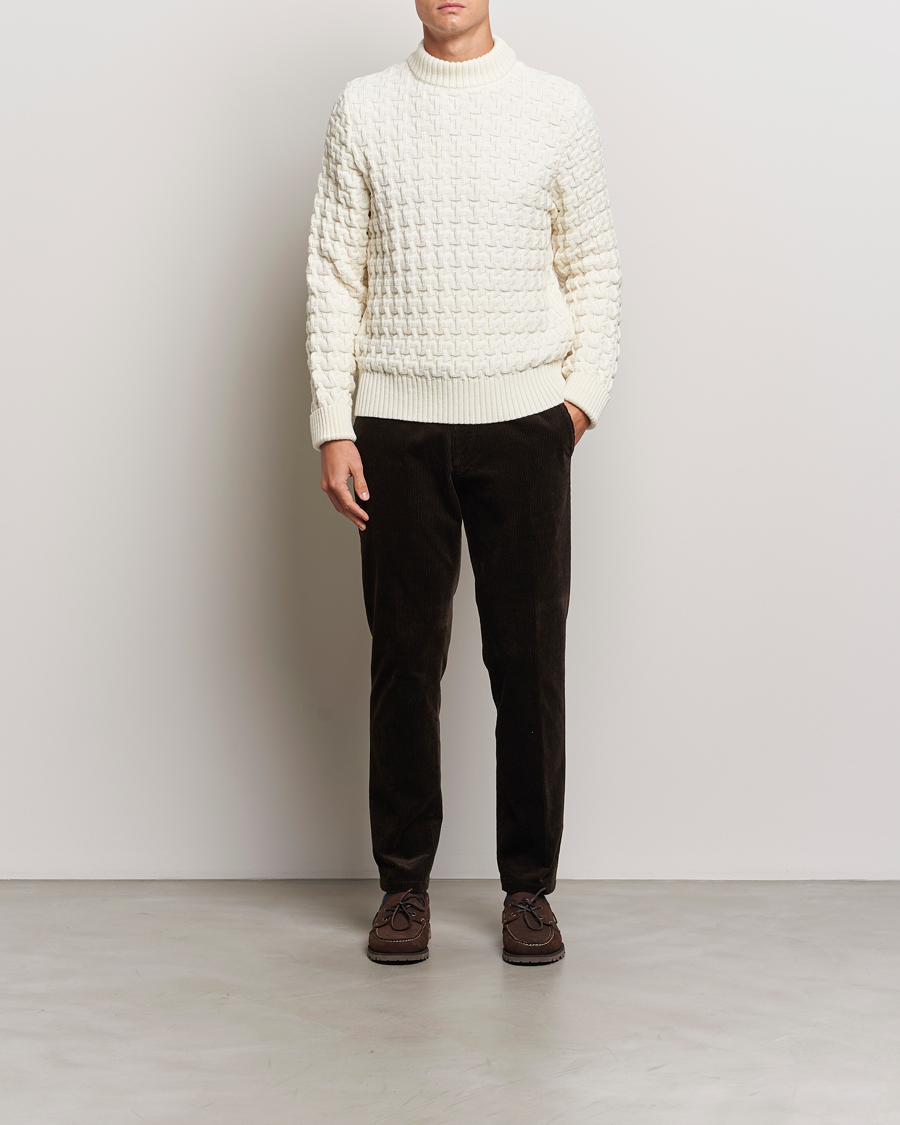 Homme | Pulls Et Tricots | S.N.S. Herning | Stark Wool Cable Knit Sweater Natural White