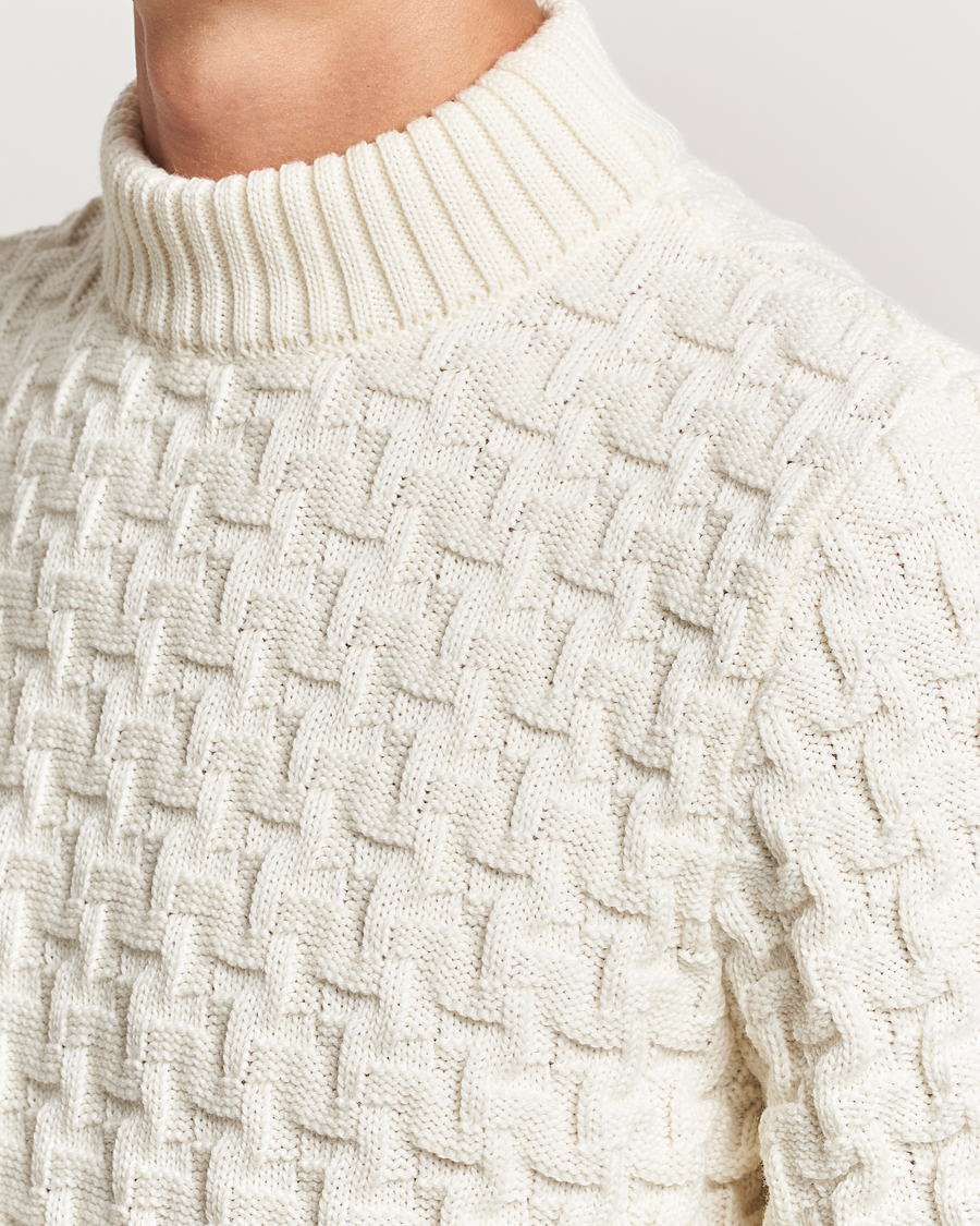 Homme | Pulls Et Tricots | S.N.S. Herning | Stark Wool Cable Knit Sweater Natural White