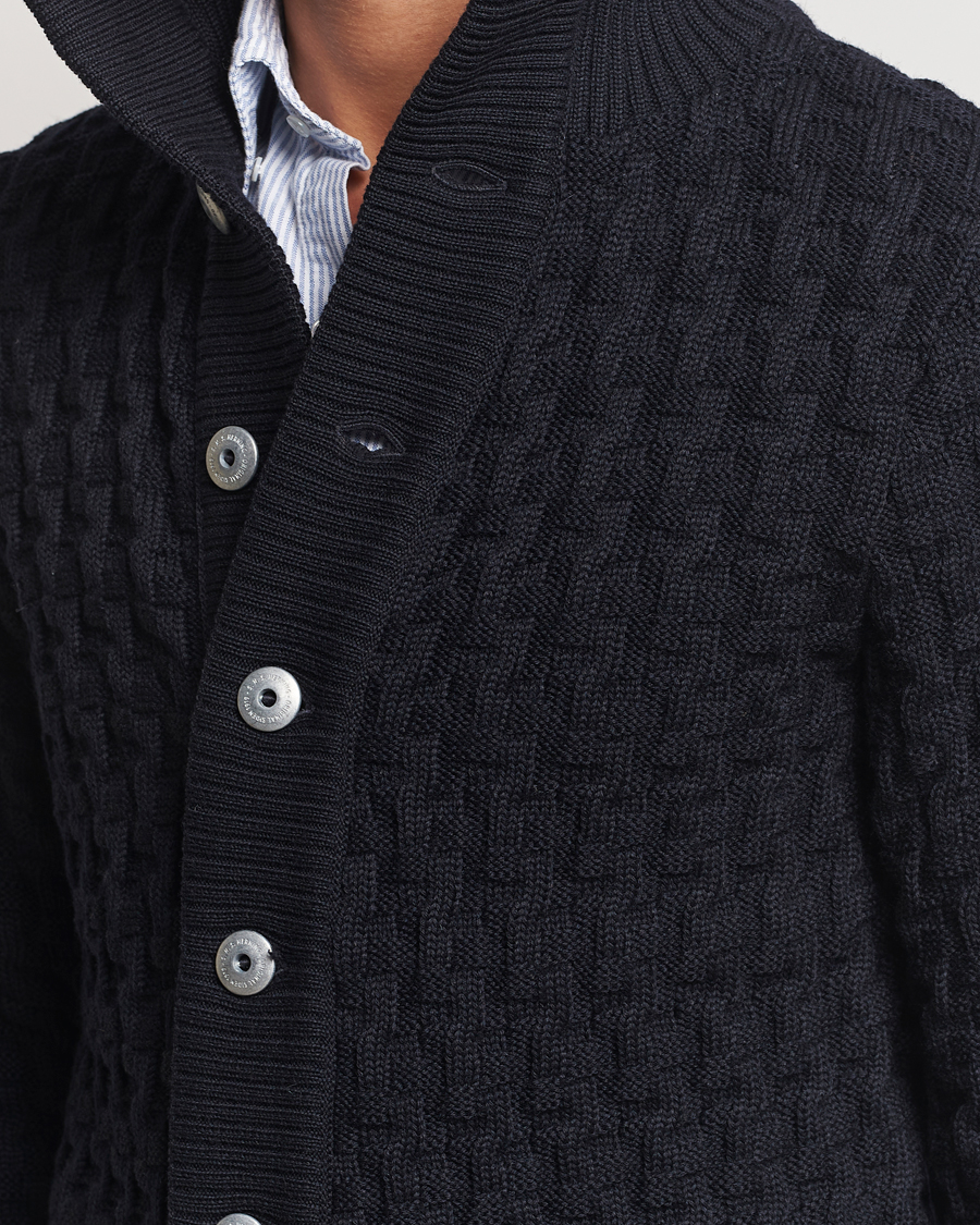Homme | Pulls Et Tricots | S.N.S. Herning | Stark Wool Cable Cardigan Navy