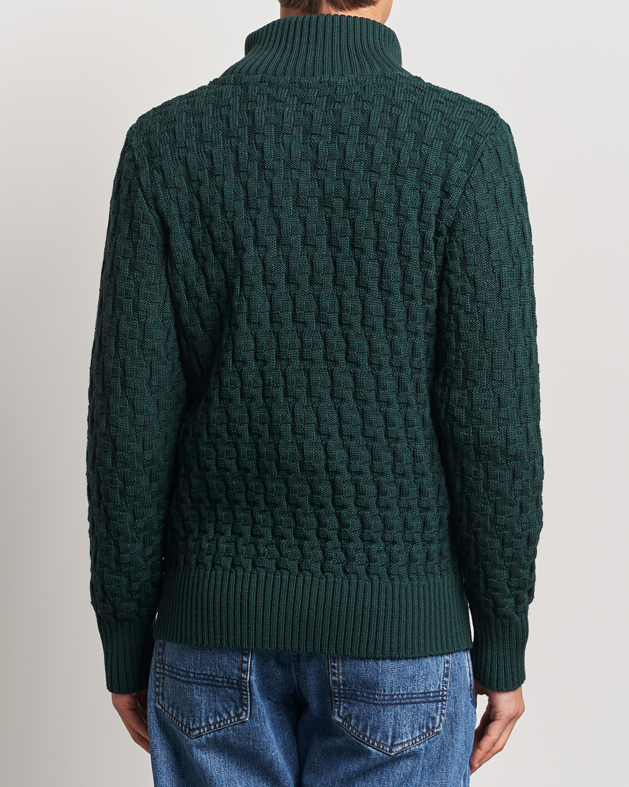 Homme | Pulls Et Tricots | S.N.S. Herning | Stark Wool Cable Knit Cardigan Thunder Green