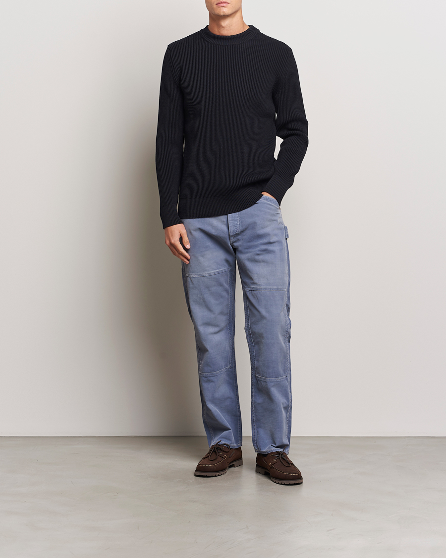 Homme | Pulls Et Tricots | S.N.S. Herning | Fender Wool Crew Neck Navy Blue