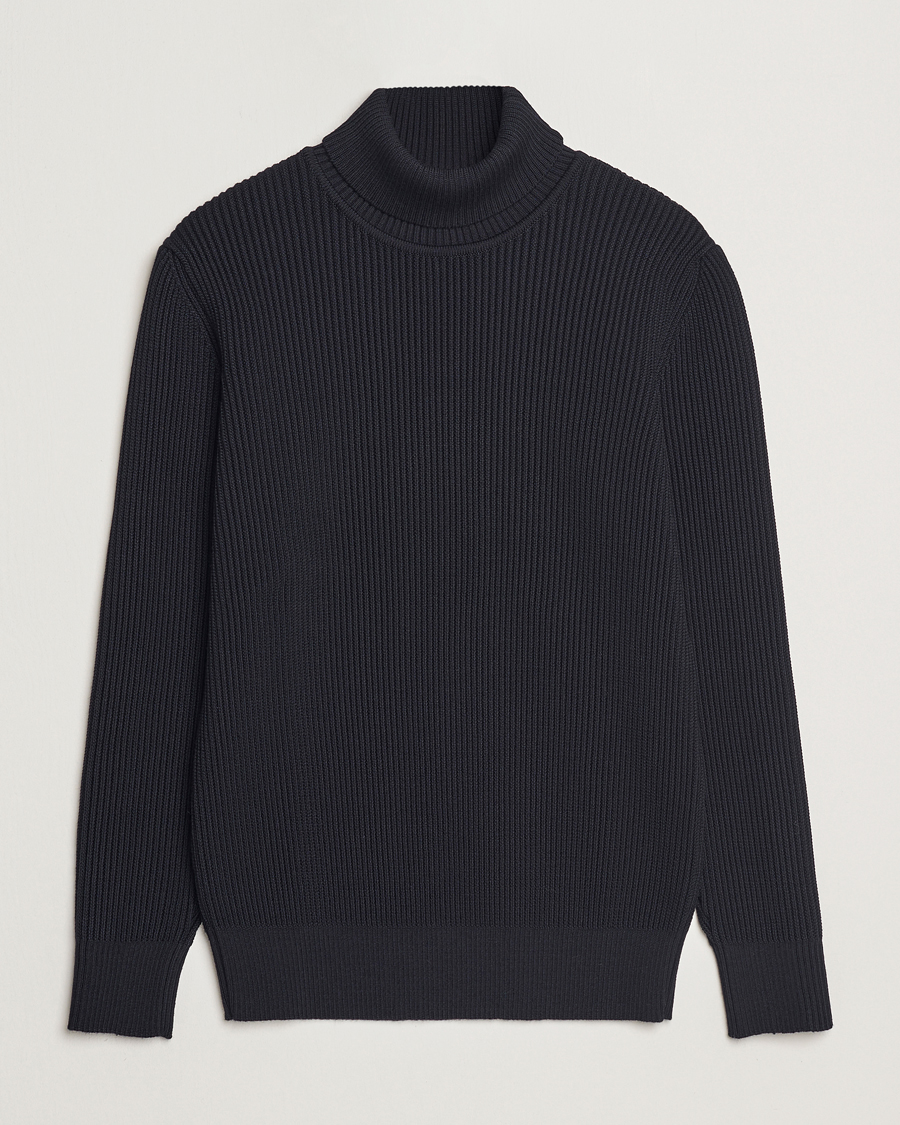 Homme | Pulls Et Tricots | S.N.S. Herning | Fender Wool Rollneck Sweater Navy Blue