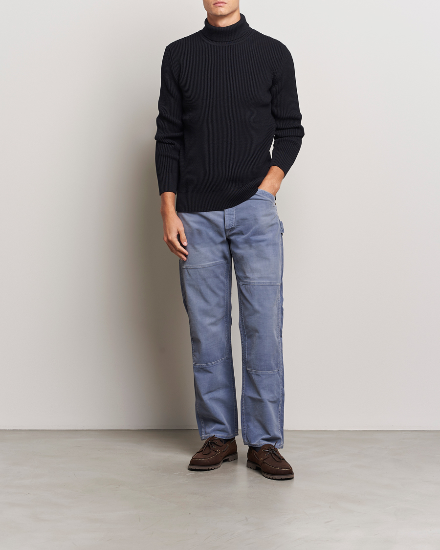 Homme | Pulls Et Tricots | S.N.S. Herning | Fender Wool Rollneck Sweater Navy Blue