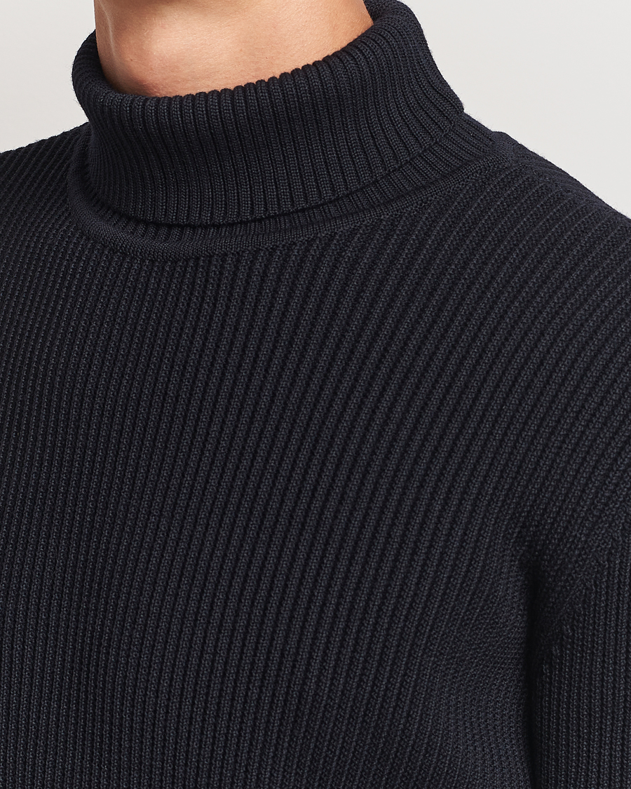 Homme | Pulls Et Tricots | S.N.S. Herning | Fender Wool Rollneck Sweater Navy Blue