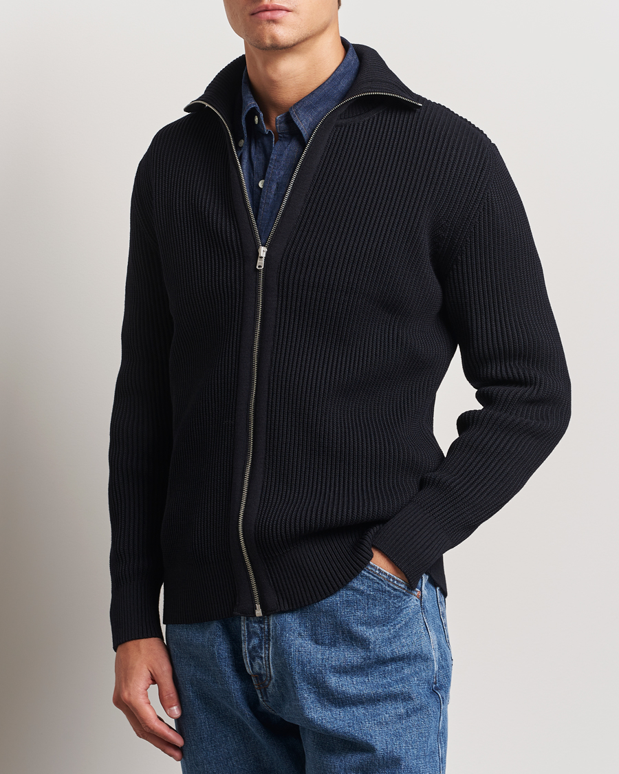 Homme | Pulls Et Tricots | S.N.S. Herning | Fender Wool Full Zip Navy Blue