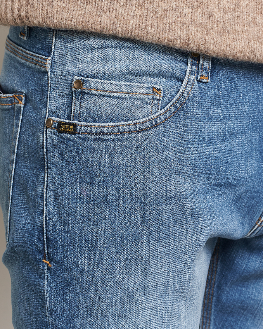 Homme | Jeans | Tiger of Sweden | Pistolero Stretch Cotton Jeans Pale Blue