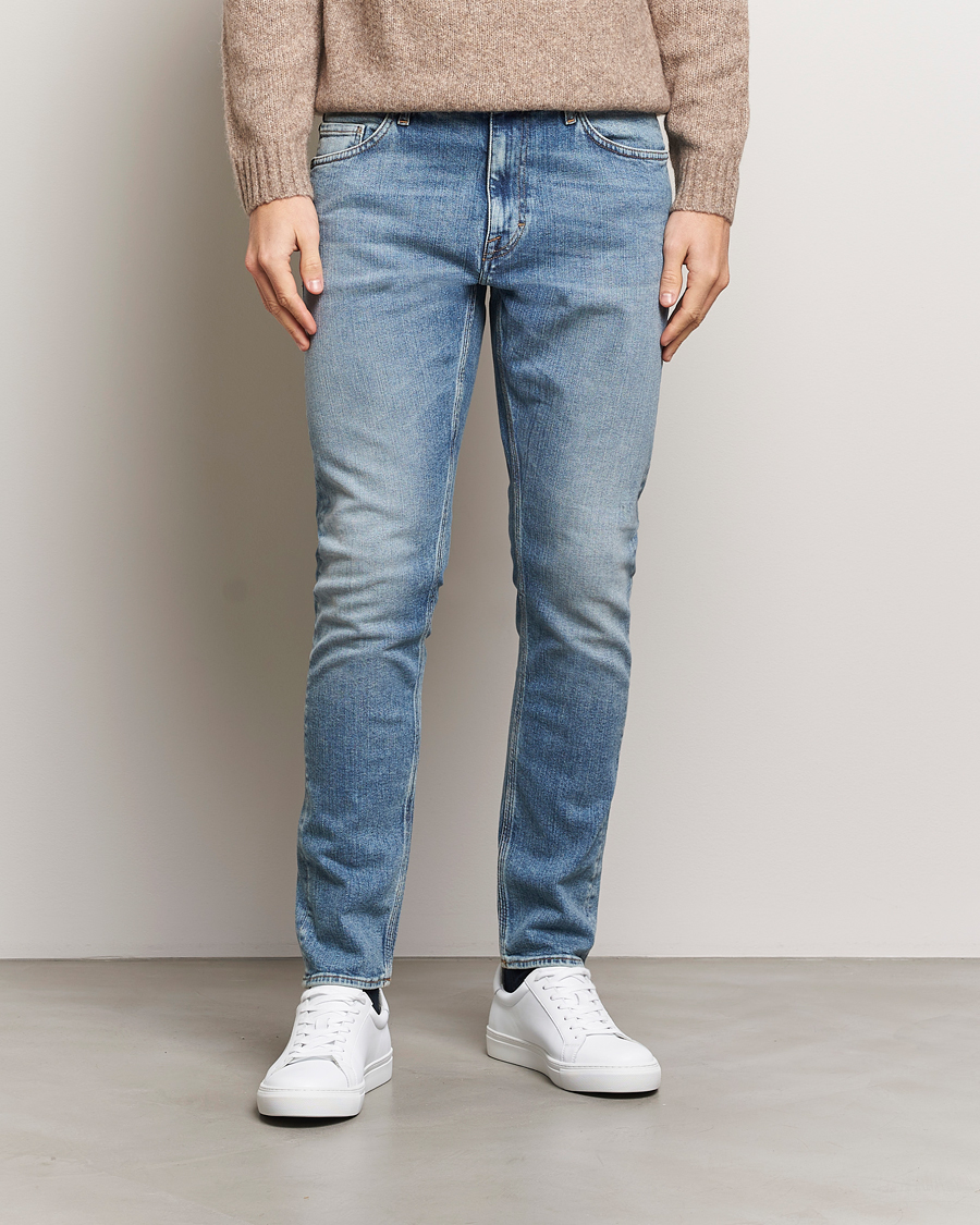 Homme | Jeans | Tiger of Sweden | Pistolero Stretch Cotton Jeans 3 Year Vintage Blue