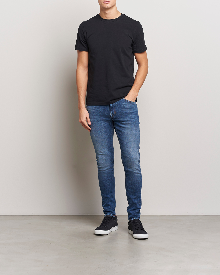 Homme | Jeans | Tiger of Sweden | Evolve Stretch Cotton Jeans Medium Blue
