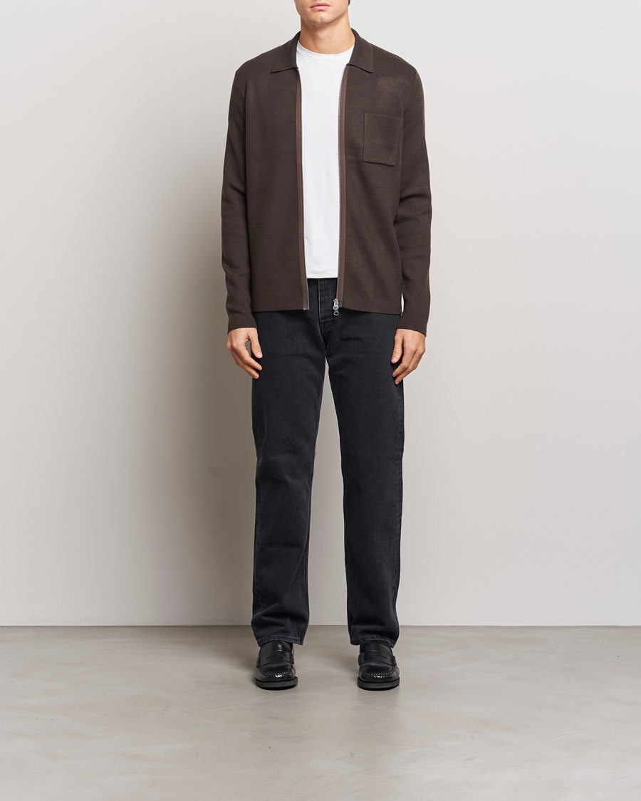 Homme | Pulls Et Tricots | Samsøe Samsøe | Guna Full Zip Turkish Coffee