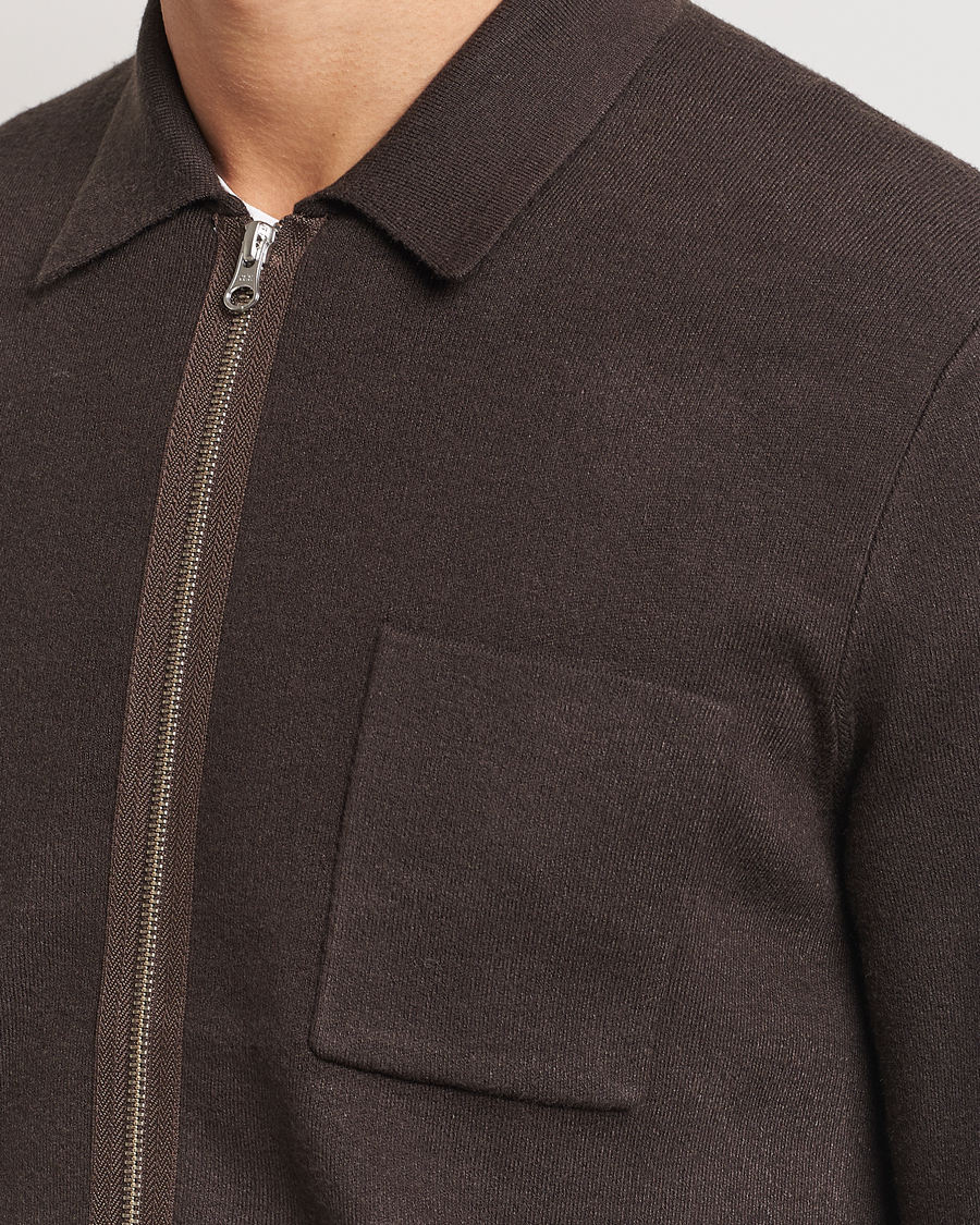 Homme | Pulls Et Tricots | Samsøe Samsøe | Guna Full Zip Turkish Coffee