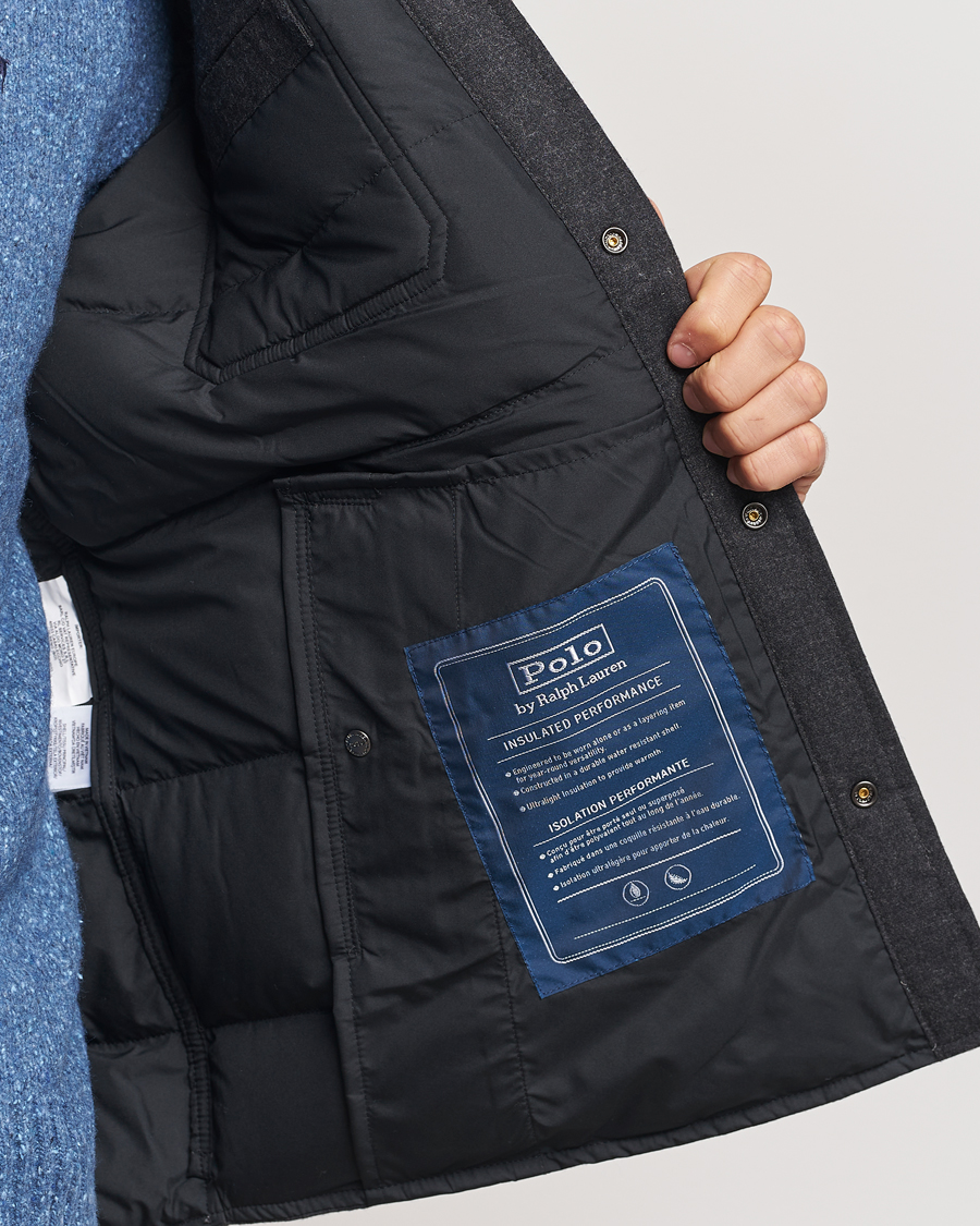 Homme | Manteaux Et Vestes | Polo Ralph Lauren | Lewis Quilted Insulated Shirt Jacket Dark Charcoal