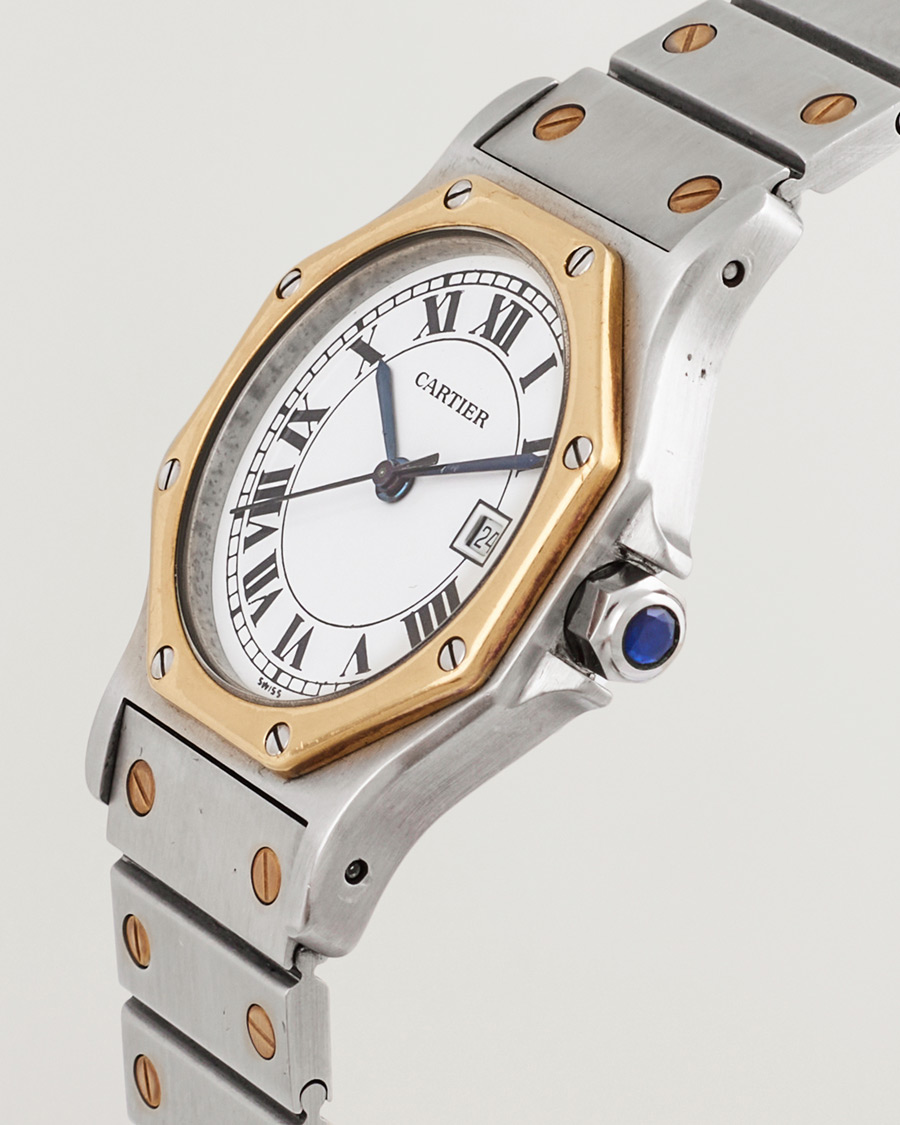 Homme | Cartier Pre-Owned Santos Octagon Silver | Cartier Pre-Owned | Santos Octagon Silver