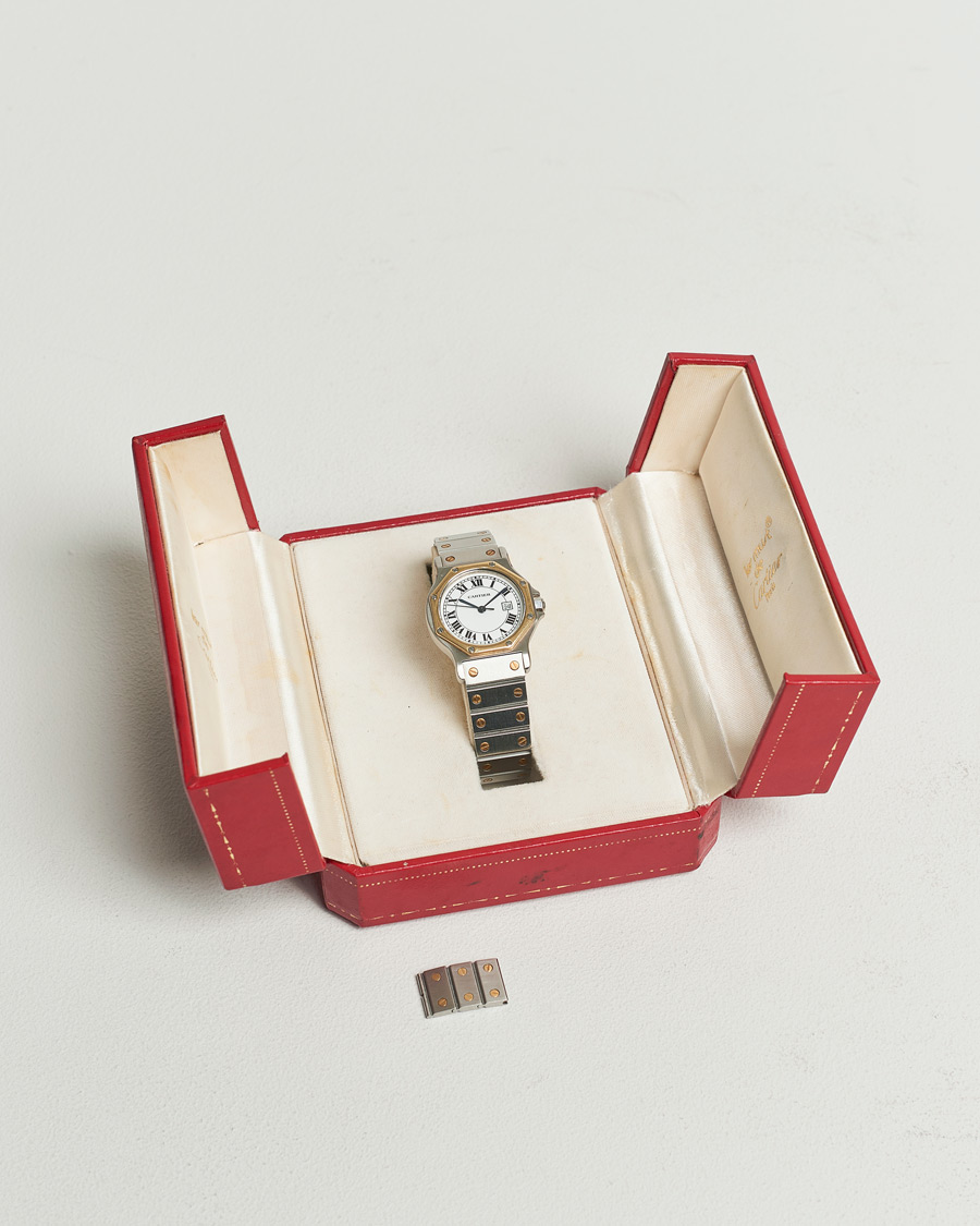 Homme | Cartier Pre-Owned Santos Octagon Silver | Cartier Pre-Owned | Santos Octagon Silver