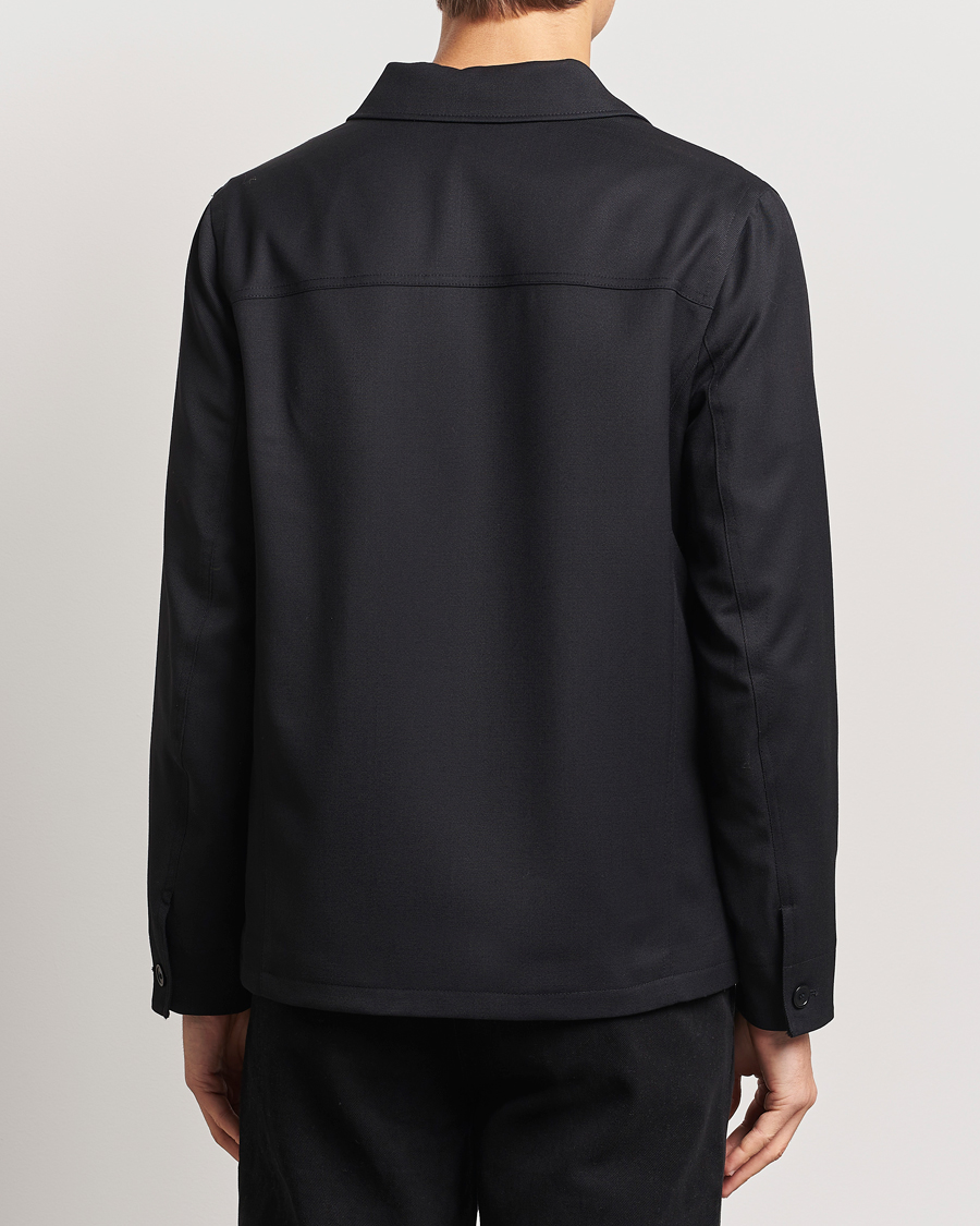 Homme | Manteaux Et Vestes | Filippa K | Louis Wool Gabardine Shirt Jacket Black