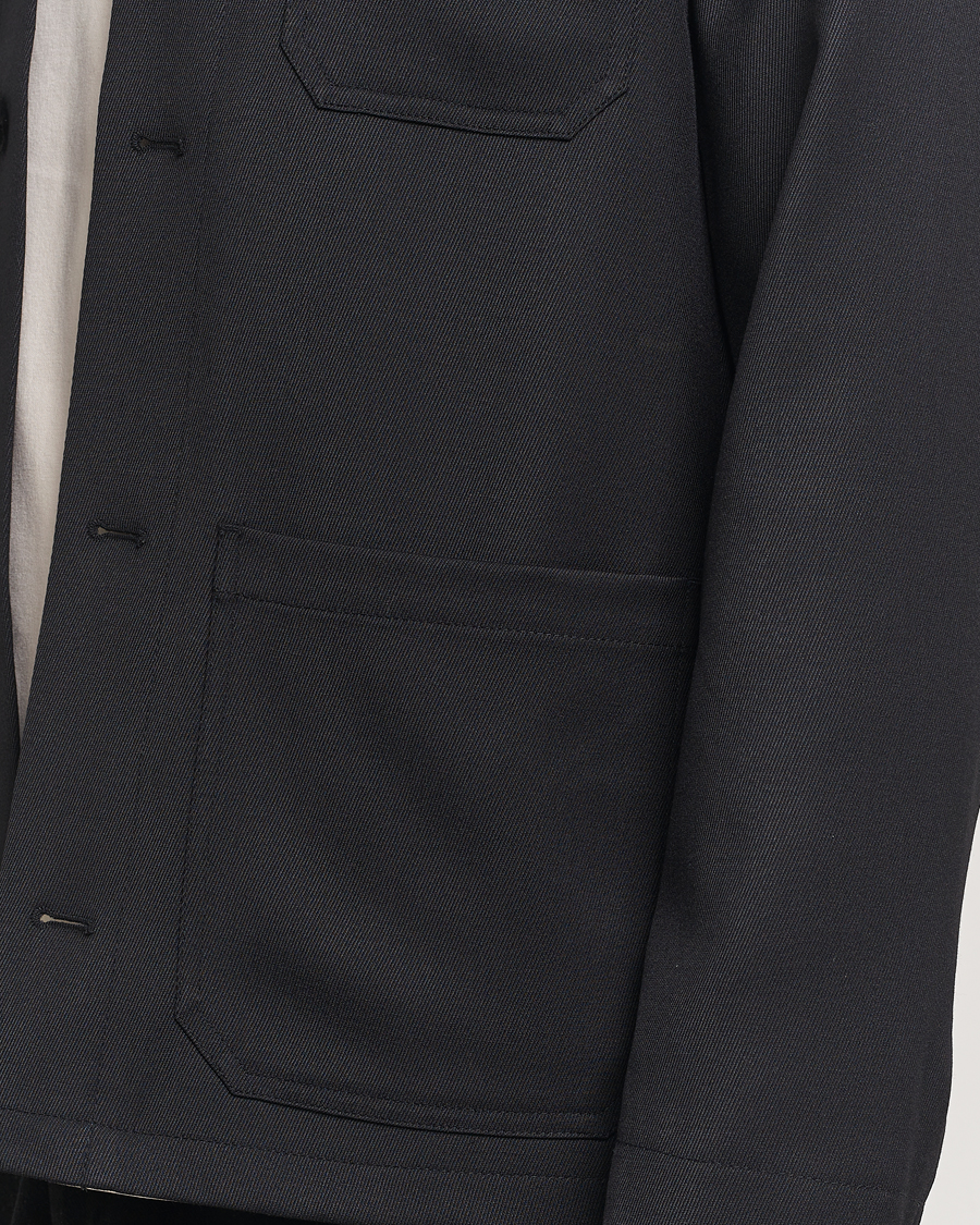 Homme | Manteaux Et Vestes | Filippa K | Louis Wool Gabardine Shirt Jacket Black