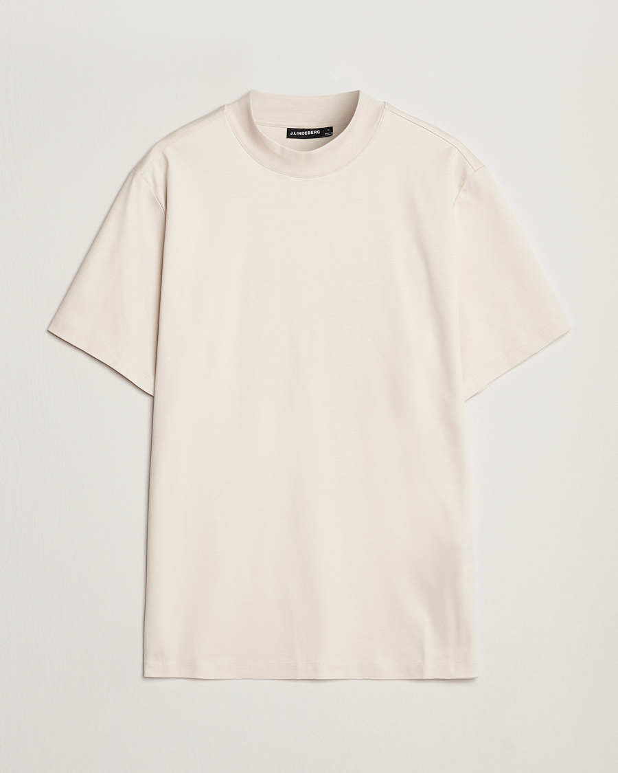 Homme | T-shirts | J.Lindeberg | Ace Mock Neck T-Shirt Moonbeam