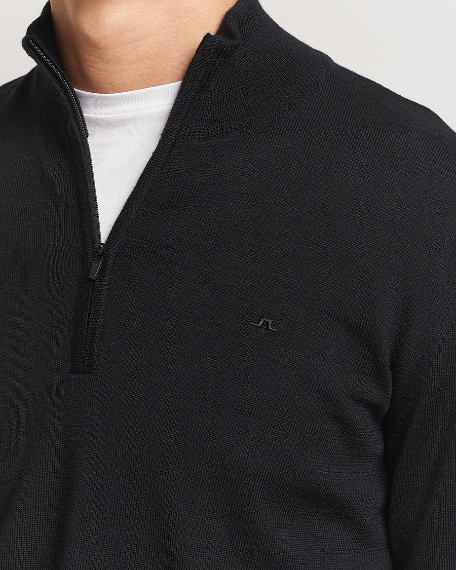 Homme | Pulls Et Tricots | J.Lindeberg | Kiyan Merino Quarter Zip Black