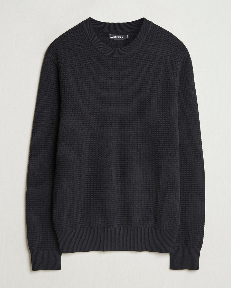 Homme | Pulls Et Tricots | J.Lindeberg | Oliver Structure Cotton Sweater Black