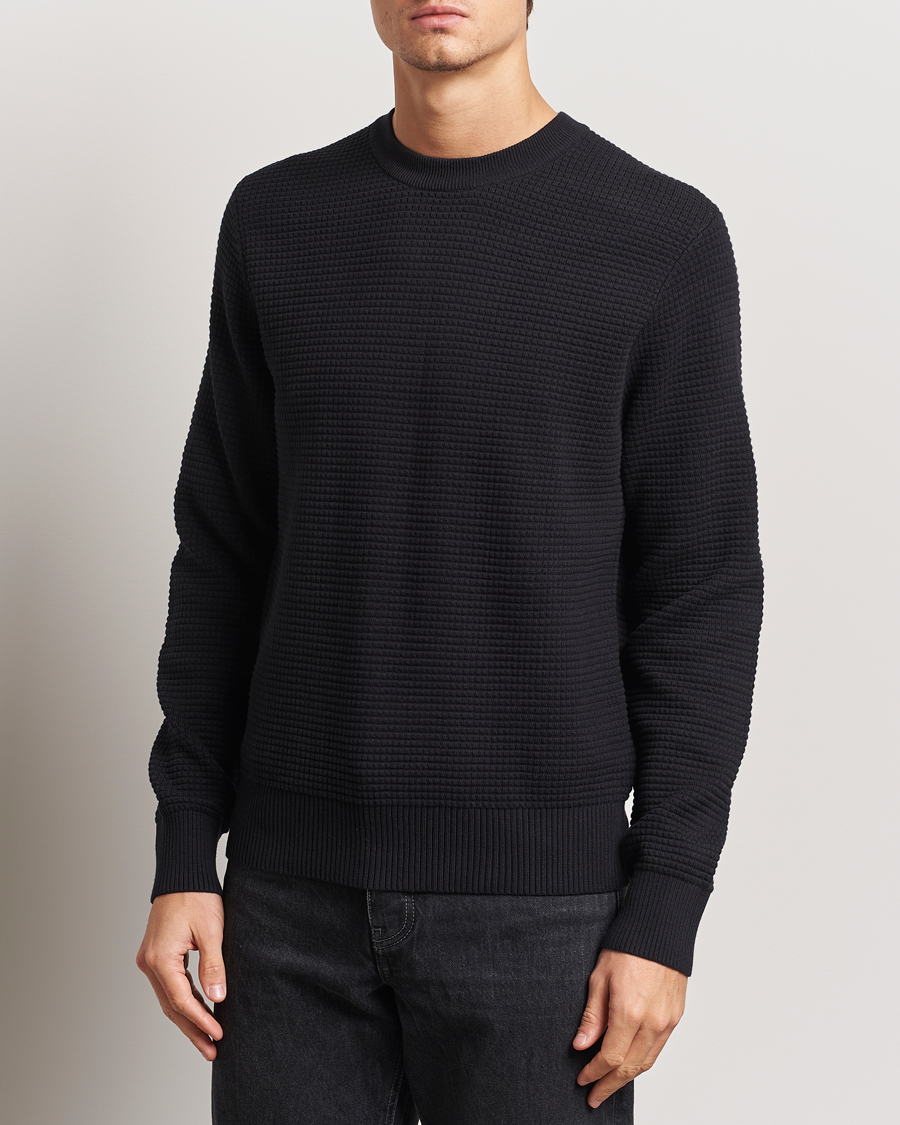 Homme | Pulls Et Tricots | J.Lindeberg | Oliver Structure Cotton Sweater Black