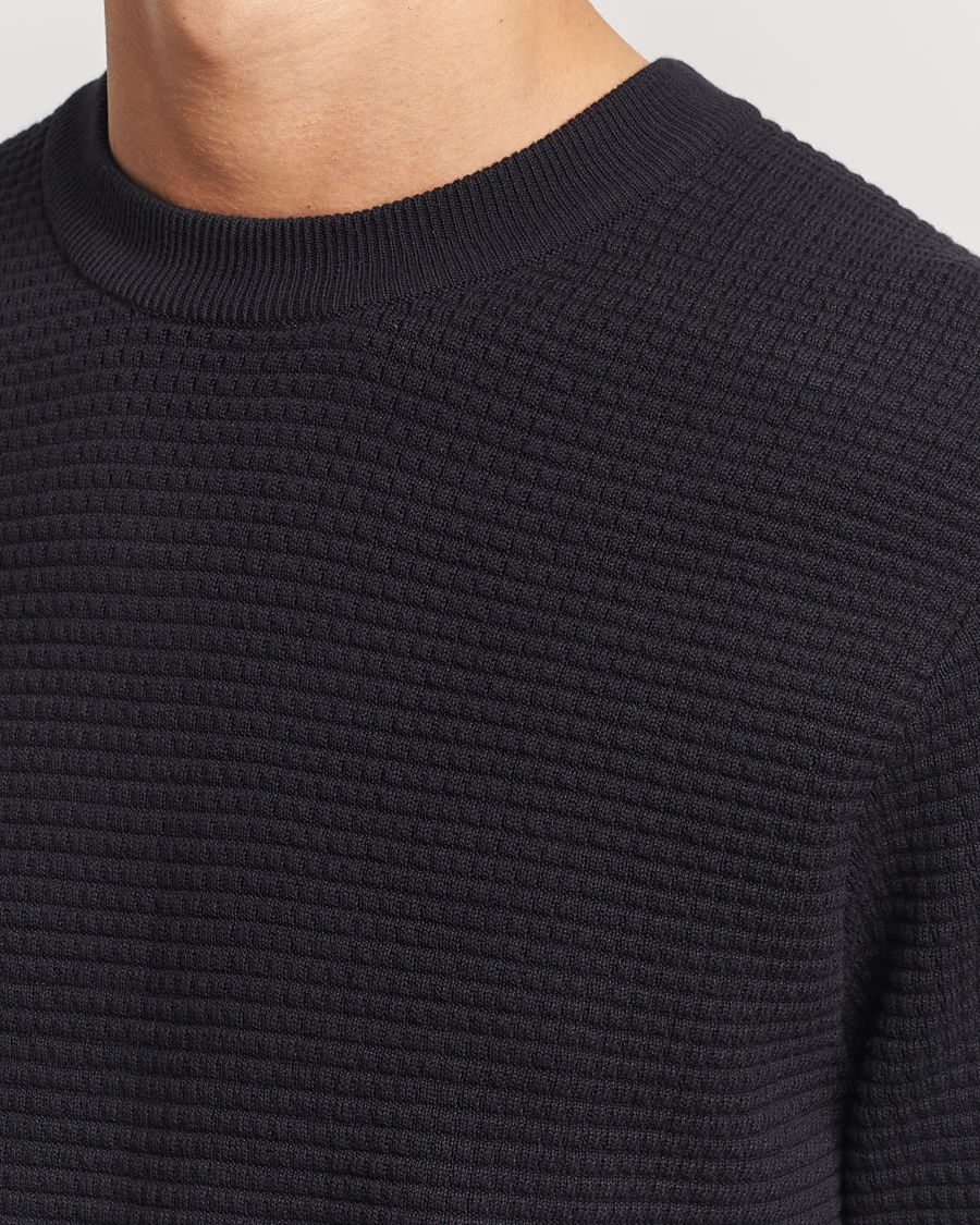 Homme | Pulls Et Tricots | J.Lindeberg | Oliver Structure Cotton Sweater Black