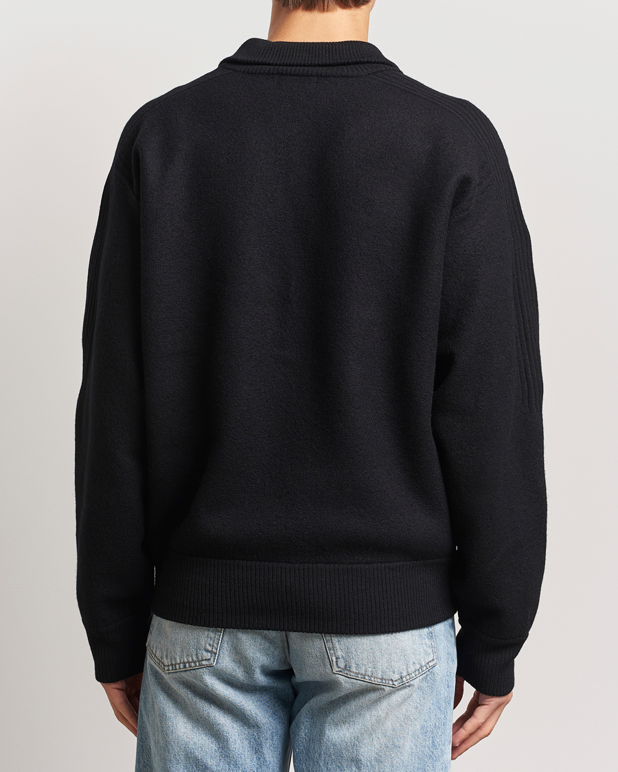 Homme | Pulls Et Tricots | J.Lindeberg | Bon Boiled Wool Quarter Zip Black