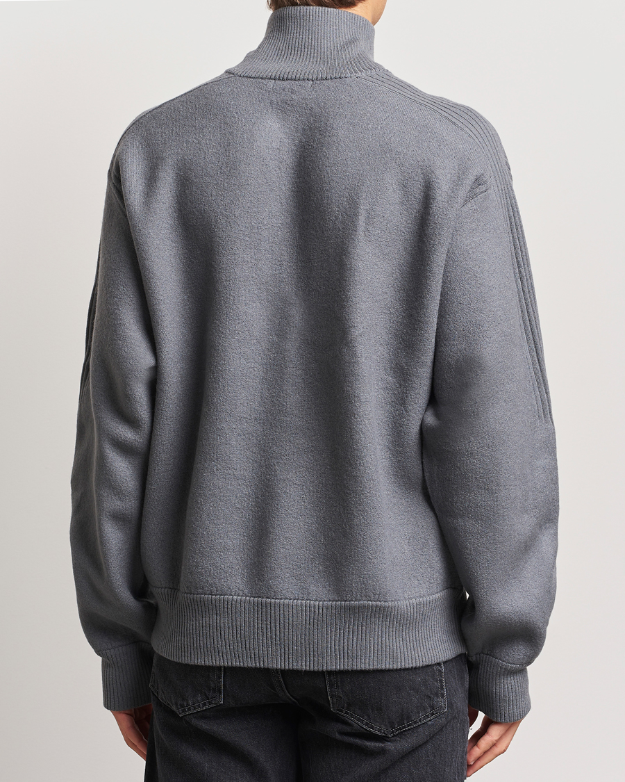 Homme | Pulls Et Tricots | J.Lindeberg | Bon Boiled Wool Quarter Zip Lava Smoke