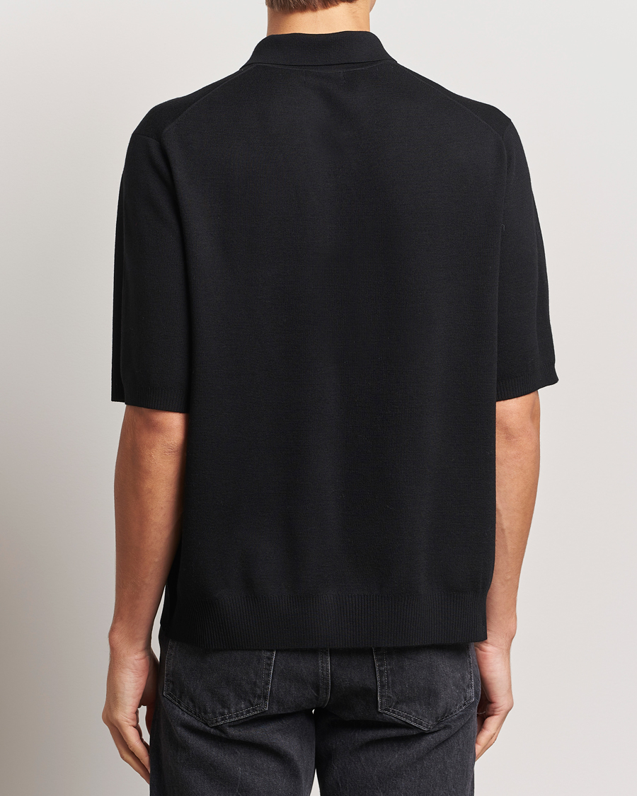 Homme | Pulls Et Tricots | J.Lindeberg | Tyler Quarter Zip Knit Polo Black