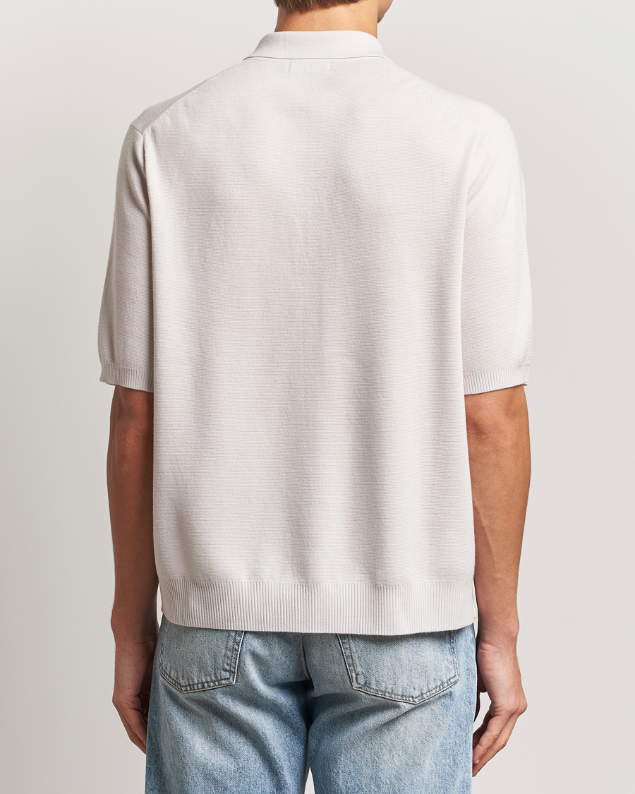 Homme | Pulls Et Tricots | J.Lindeberg | Tyler Quarter Zip Knit Polo Moonbeam