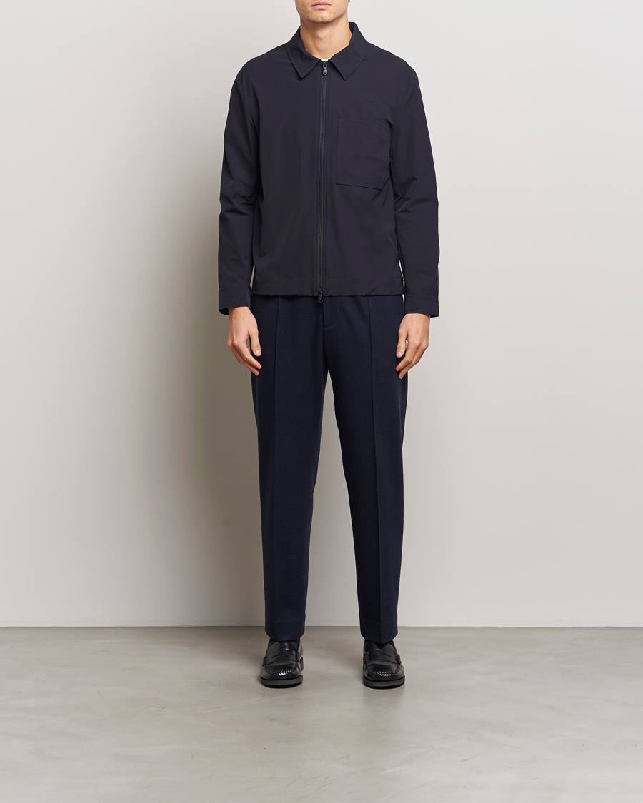 Homme | Chemises | J.Lindeberg | Jake Zipped Overshirt Navy