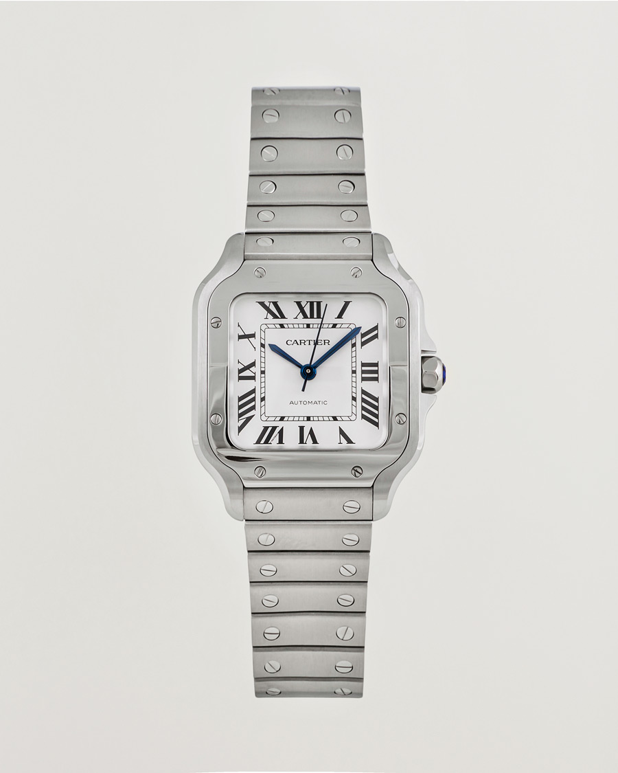 Homme | Cartier Pre-Owned Santos De Cartier WSSA0029 Silver | Cartier Pre-Owned | Santos De Cartier WSSA0029 Silver