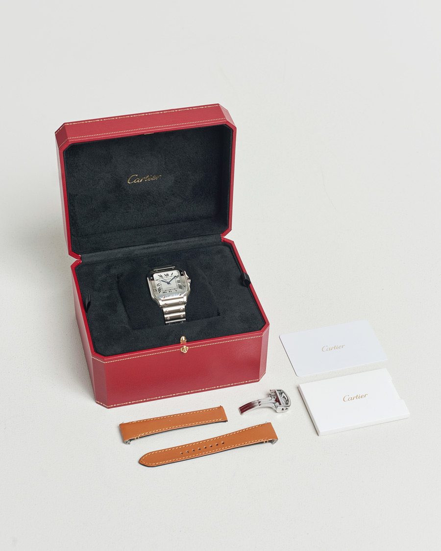 Homme | Cartier Pre-Owned Santos De Cartier WSSA0029 Silver | Cartier Pre-Owned | Santos De Cartier WSSA0029 Silver