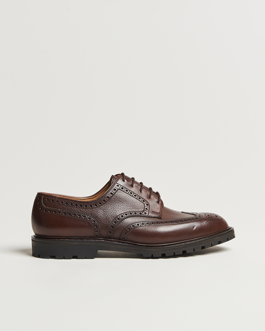 Homme | Richelieus | Crockett & Jones x Tärnsjö Garveri | Crockett & Jones Pembroke Milled Grain Vibram Dark Brown