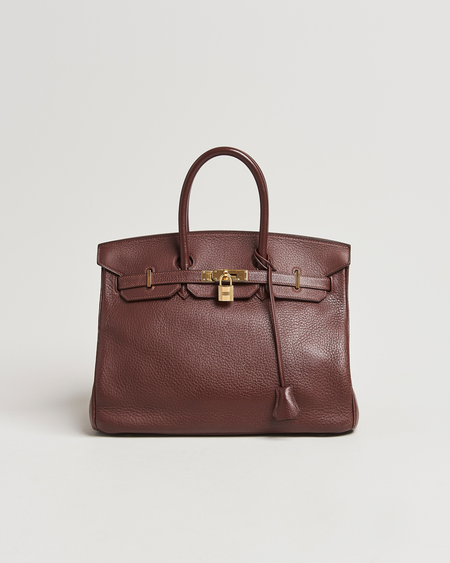 Homme | Hermès Pre-Owned Birkin 35 Taurillon Clemence Handbag Havana | Hermès Pre-Owned | Birkin 35 Taurillon Clemence Handbag Havana