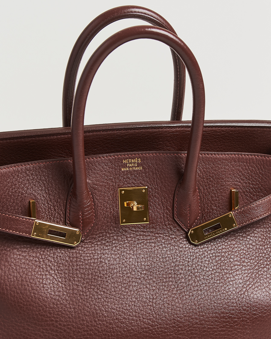 Homme | Hermès Pre-Owned Birkin 35 Taurillon Clemence Handbag Havana | Hermès Pre-Owned | Birkin 35 Taurillon Clemence Handbag Havana