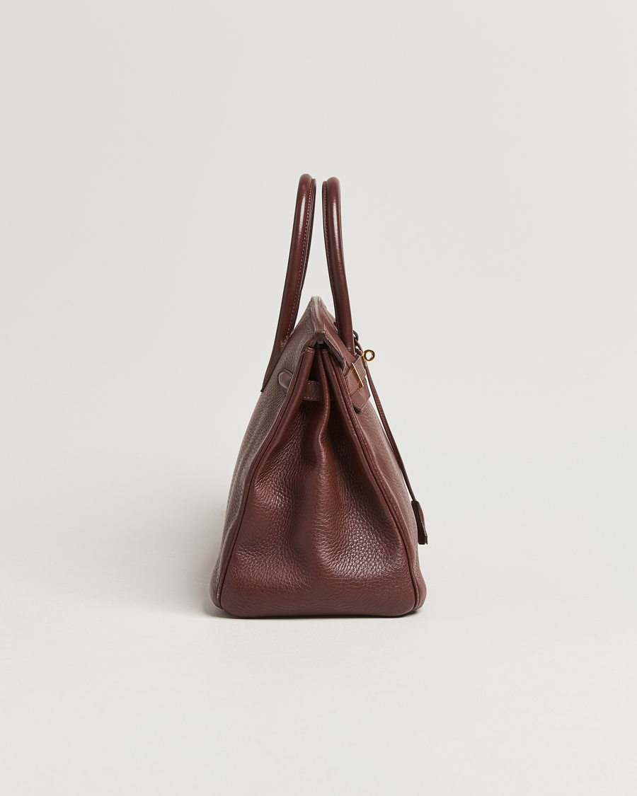 Homme | Hermès Pre-Owned Birkin 35 Taurillon Clemence Handbag Havana | Hermès Pre-Owned | Birkin 35 Taurillon Clemence Handbag Havana