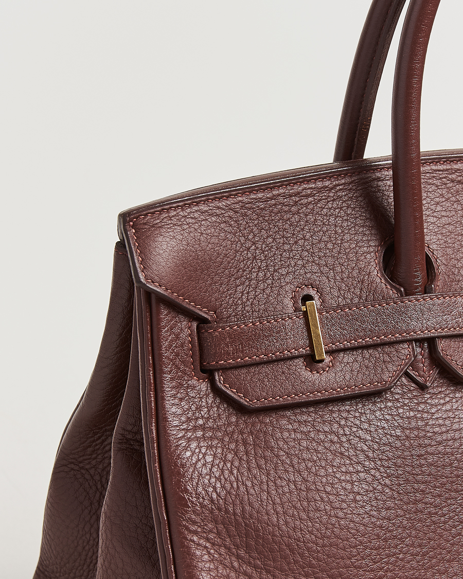 Homme | Hermès Pre-Owned Birkin 35 Taurillon Clemence Handbag Havana | Hermès Pre-Owned | Birkin 35 Taurillon Clemence Handbag Havana