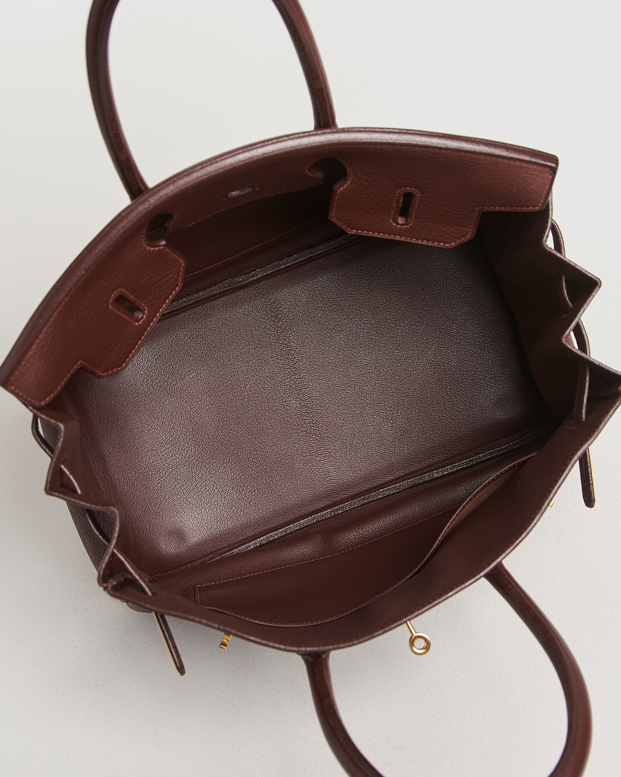 Homme | Hermès Pre-Owned Birkin 35 Taurillon Clemence Handbag Havana | Hermès Pre-Owned | Birkin 35 Taurillon Clemence Handbag Havana