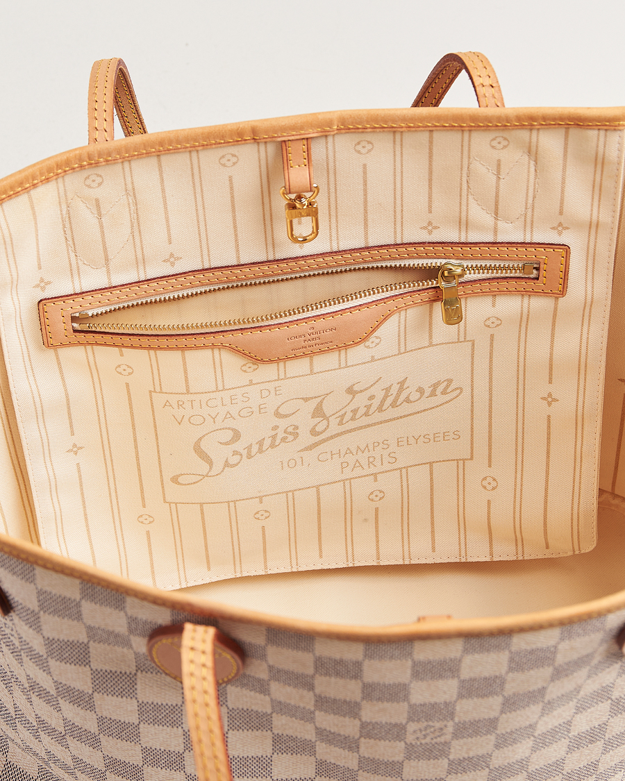 Homme | Louis Vuitton Pre-Owned Neverfull MM Totebag Damier Azur | Louis Vuitton Pre-Owned | Neverfull MM Totebag Damier Azur