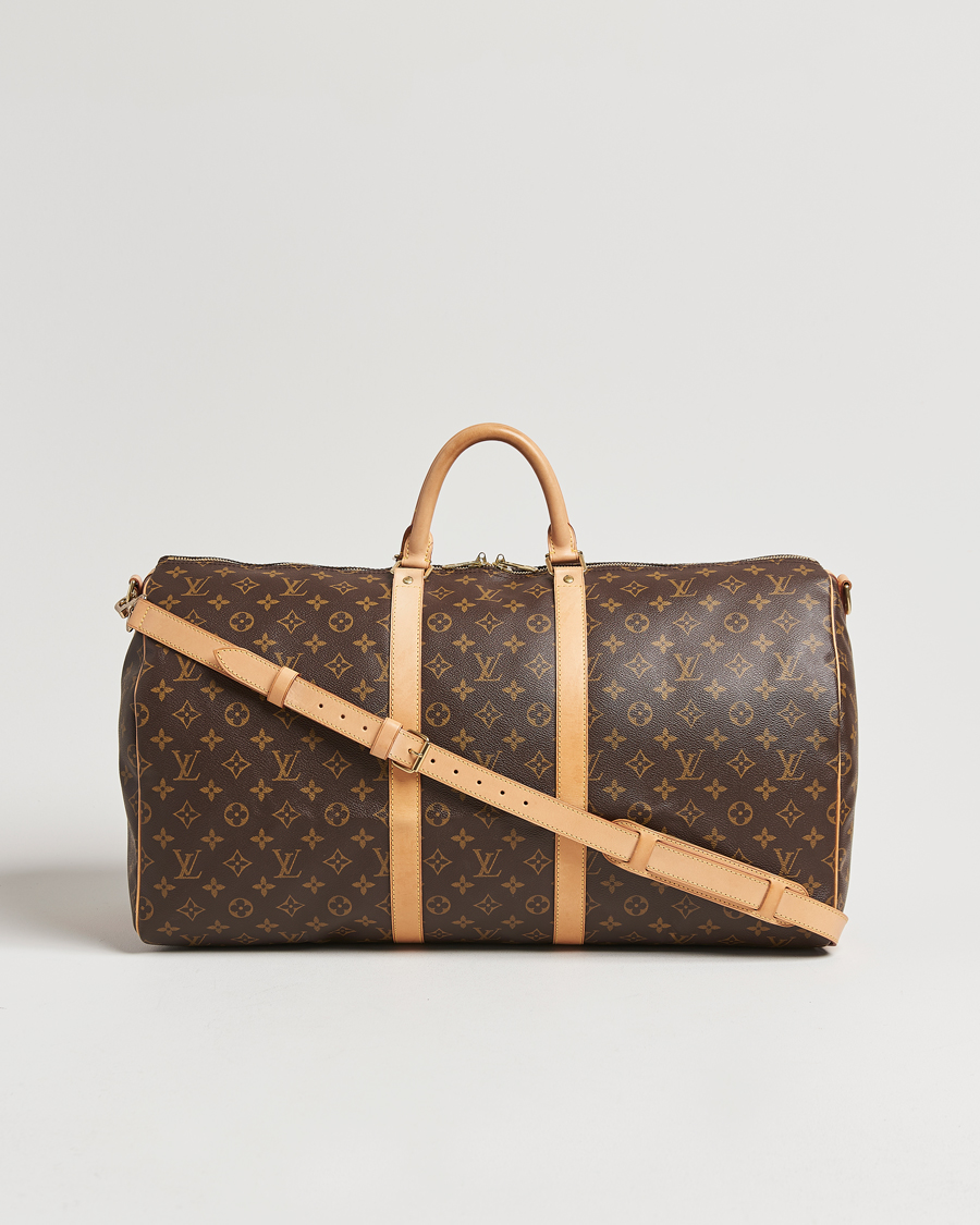 Homme | Louis Vuitton Pre-Owned Keepall Bandoulière 55 Monogram | Louis Vuitton Pre-Owned | Keepall Bandoulière 55 Monogram