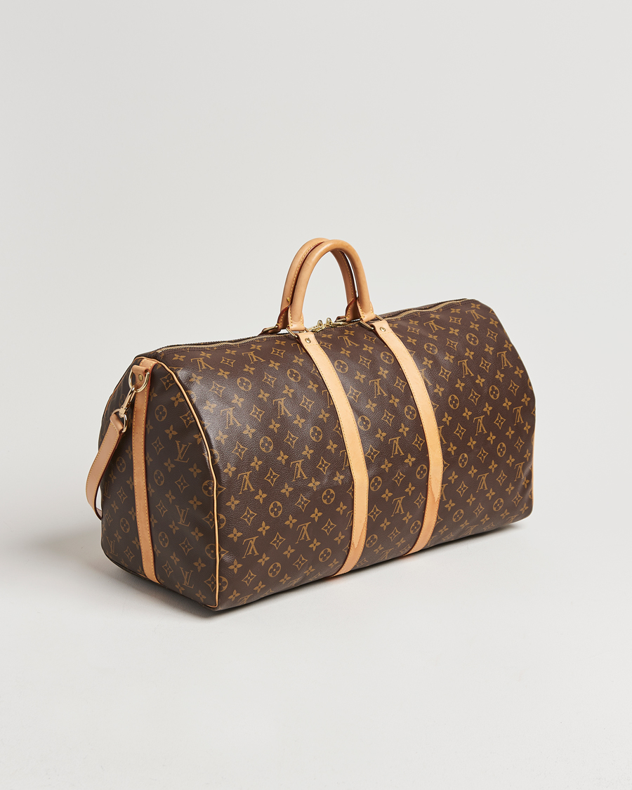 Homme | Louis Vuitton Pre-Owned Keepall Bandoulière 55 Monogram | Louis Vuitton Pre-Owned | Keepall Bandoulière 55 Monogram