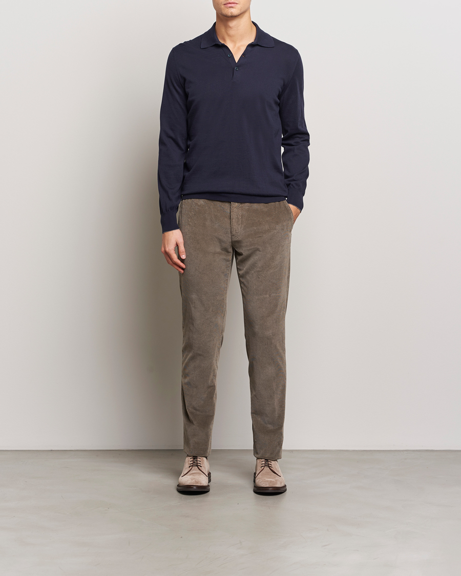 Homme | Pulls Et Tricots | Brunello Cucinelli | Long Sleeve Polo Navy